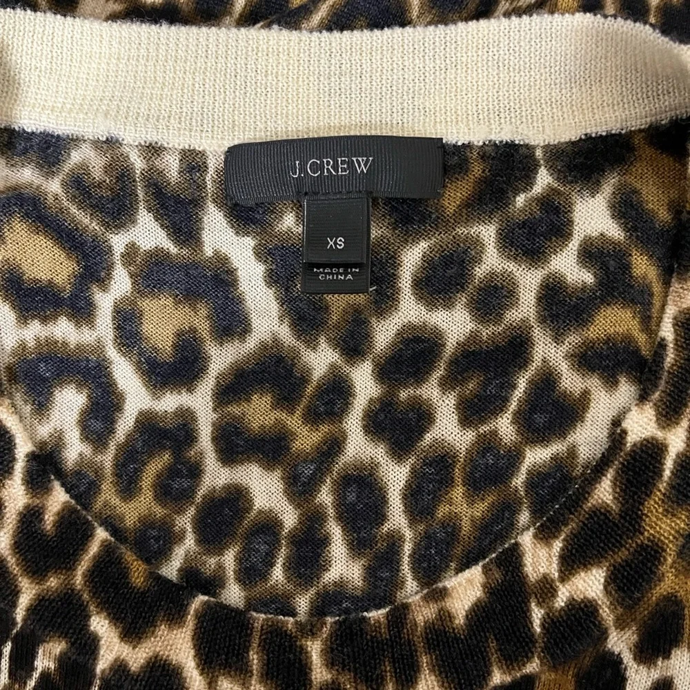 J. Crew Tippi Leopard Merino Wool Sweater XS